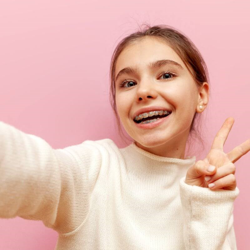 Kid taking a selfie